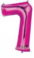 Zahlenballon 7 Pink 88cm