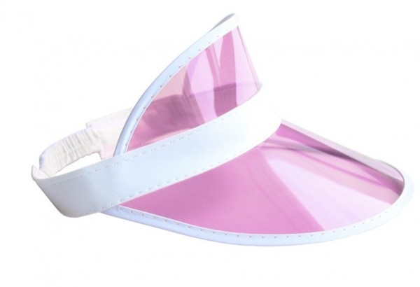 Cap Sonnenvisier Rosa-Weiß