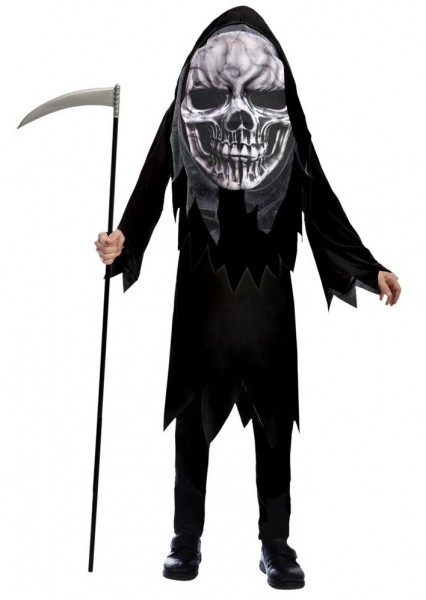 XXL Totenkopf Sensenmann Kinderkostüm