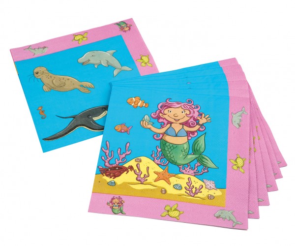 20 Kleine Nixe Servietten 33 x 33cm