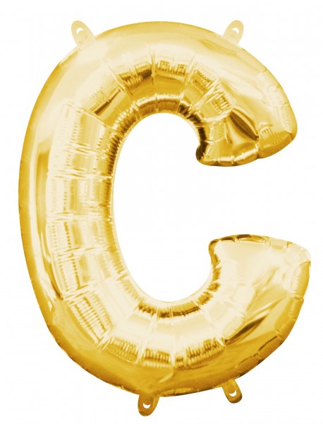 Mini Folienballon Buchstabe C gold 35cm