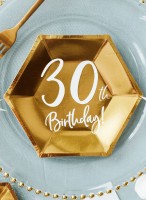 6 Glossy 30th Birthday Teller 20x17cm