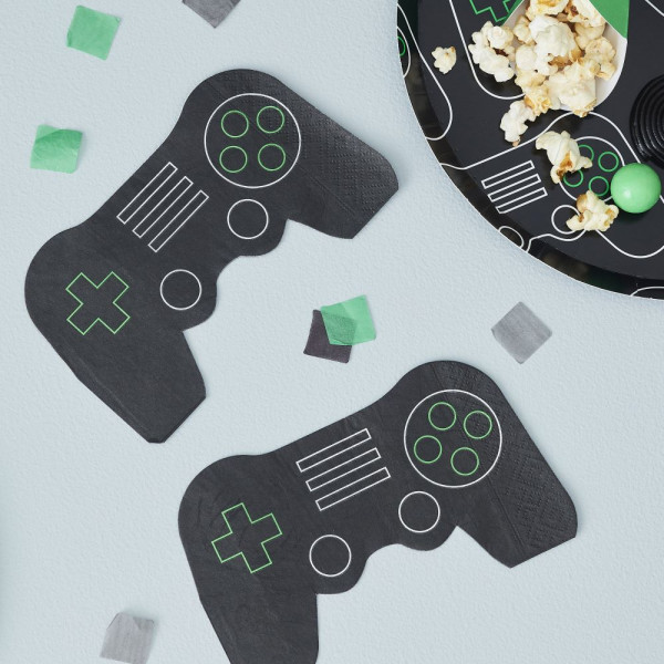 16 Gamer Eco Servietten 16,5cm