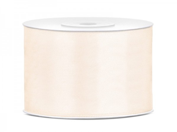 25m Satin Geschenkband hellcreme 50mm