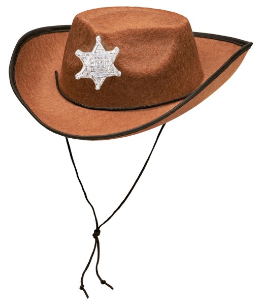 Brun cowboyhatt för barn