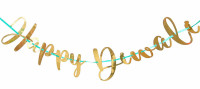 Happy Diwali Girlande gold 1,5m