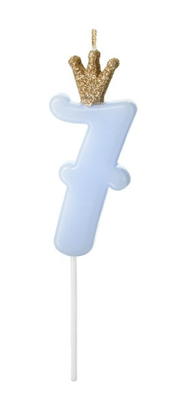 Birthday King Zahl 7 Tortenkerzen 9,5cm