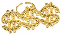 Triple Dollarzeichen Ring In Gold