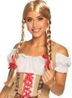 Bayrische Liesl Damenperücke blond mit Schleifen