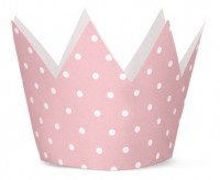 Vorschau: 4 One Star Partykronen rosa 10cm