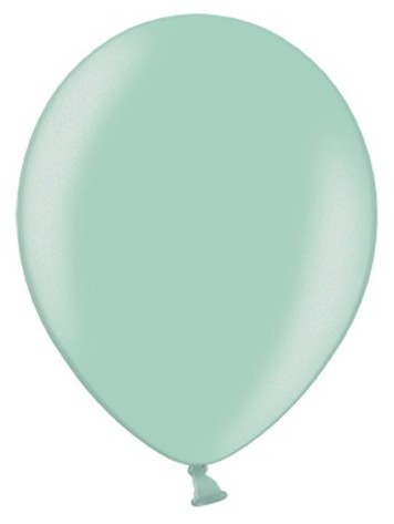 10 Partystar metallic Ballons mint 27cm