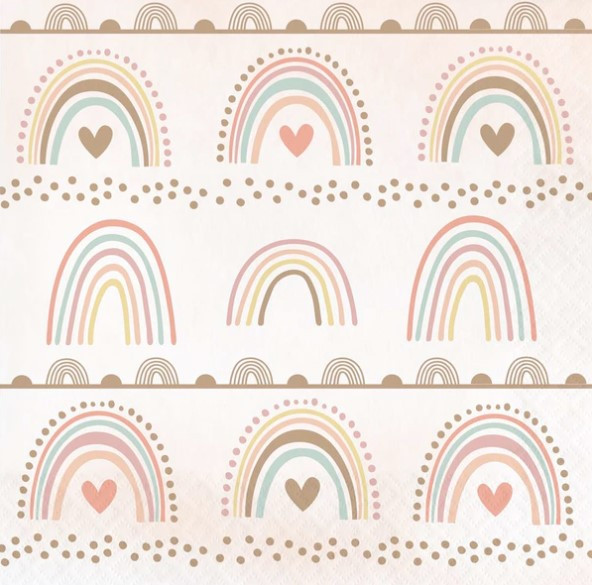 Boho Regenbogen Servietten 2
