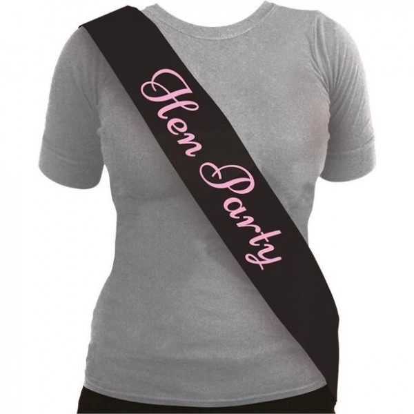 Schwarz-Pinke Hen Party Schärpe