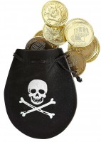 Totenkopf Piratenbeutel Mit 12 Dublonen