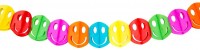 Girlande bunte lachende Smilies 2m