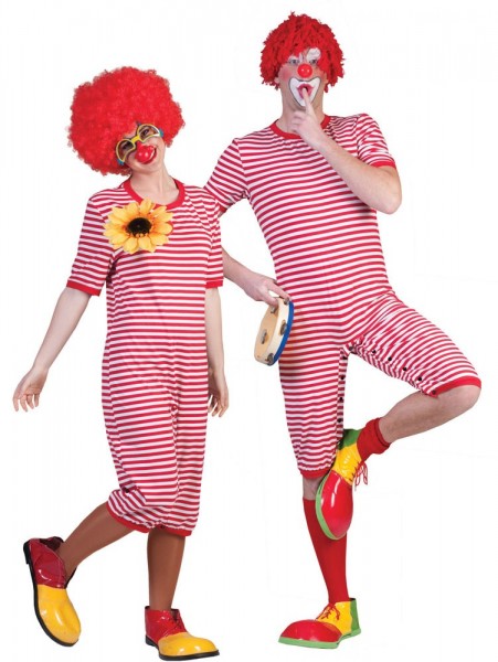 Rot Gestreifter Clownsoverall Gino