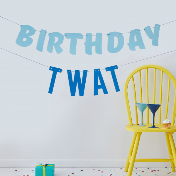 Nasty Birthday Twat Girlande 1,5m 2
