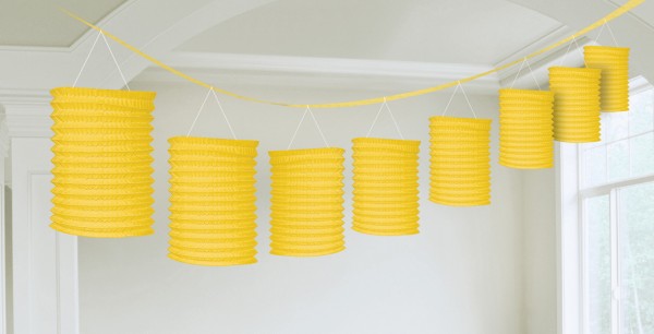 Gelbe Papierlaternen Girlande 365cm