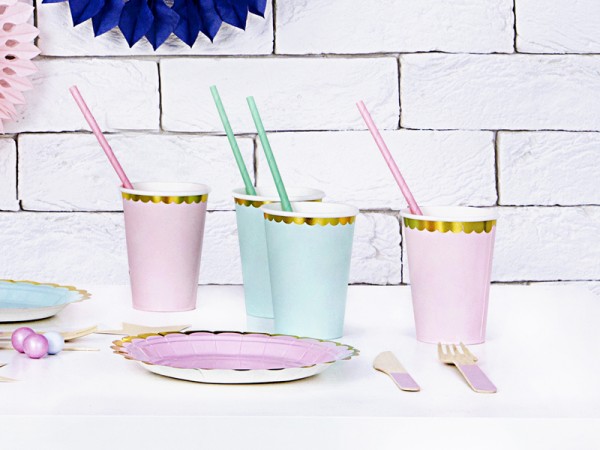 6 Candy Party Pappbecher mint 220ml 3
