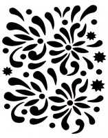 Blumen Schminkschablone