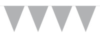 XXL Wimpelkette Silber 10m