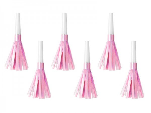 6 Einhorn Twinkle Tröten rosa