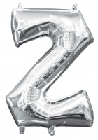 Mini Folienballon Buchstabe Z silber 35cm
