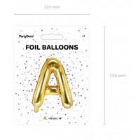 Vorschau: Folienballon A gold 35cm