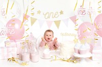 One Star Partykoffer rosa-gold 33-teilig