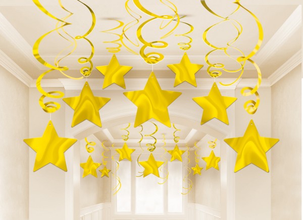 Funkelnde Sternwirbel Hängedekoration Stardust Gold
