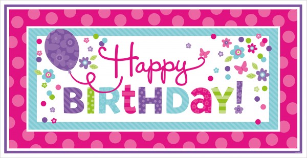 Birthday Spring Schild 165 x 85cm