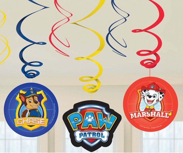 6 Paw Patrol Action Spiral Hänger
