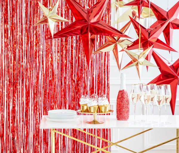 3D Weihnachtsstern rot 70cm 3