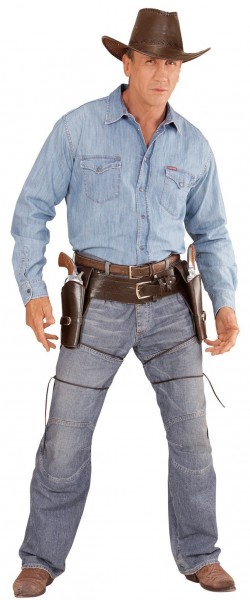 Brauner Doppel-Pistolenhalter Im Western Look 2