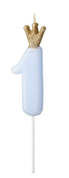 Birthday King Zahl 1 Tortenkerze 9,5cm