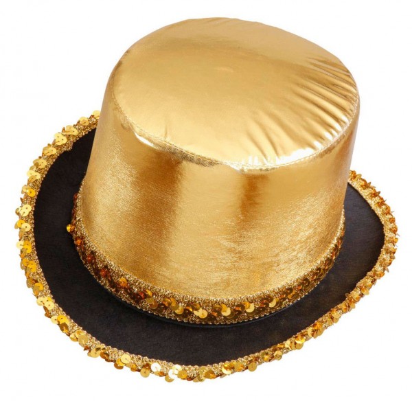 Metallischer Zylinder Gold Mit Pailletten