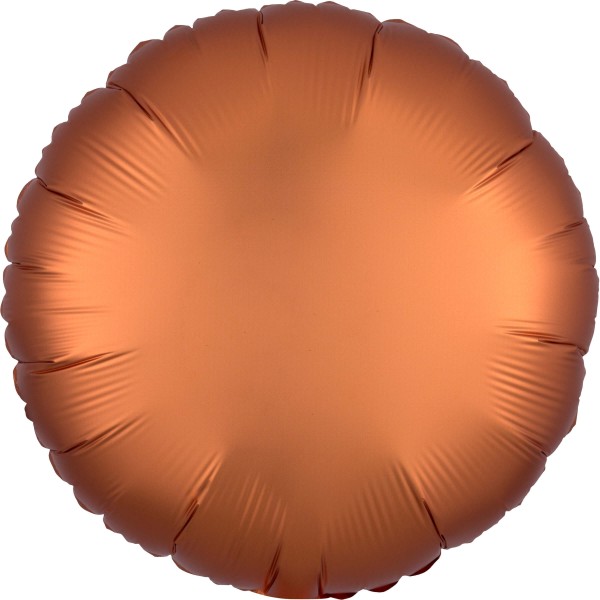 Edler Satin Folienballon bernstein 43cm