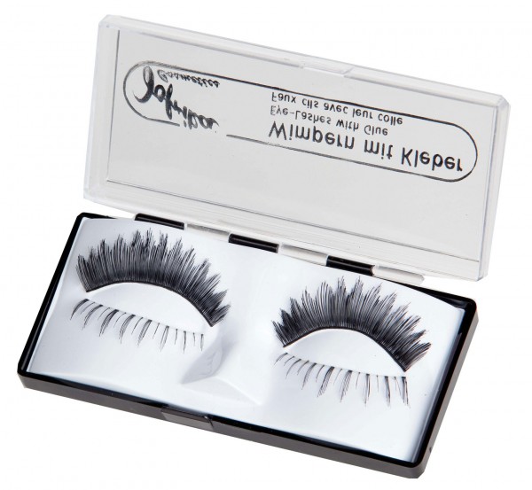 Echthaar Wimpern Duo Schwarz