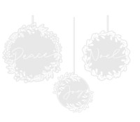 Landhaus Weihnacht Kranz Fensterdeko