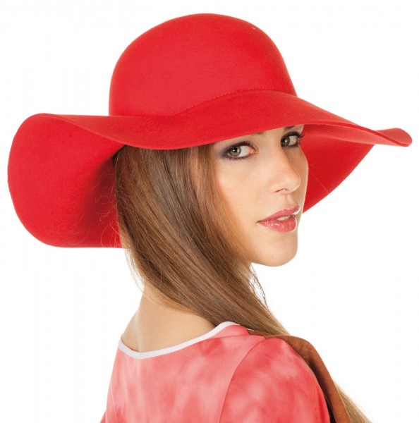 Roter Filz Schlapphut
