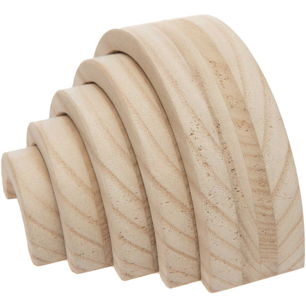 DIY Holz Regenbogen Rohling 5-teilig 5