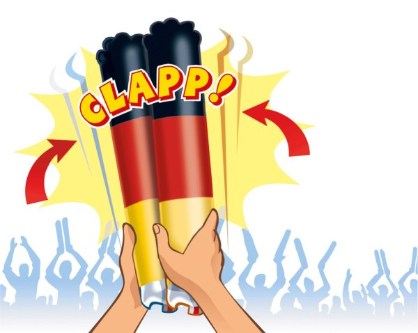 2 Klatschhilfen im Deutschlanddesign