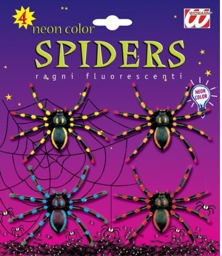 4 Bunte Neon Spinnen Webstars 2