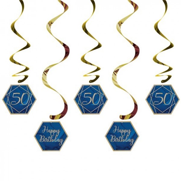 5 Luxurious 50th Birthday Spiralhänger 99cm
