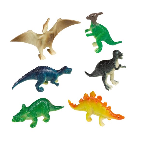 8 Happy Dinosaur Figuren
