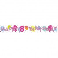 8. Geburtstag Folien Banner 2,6m