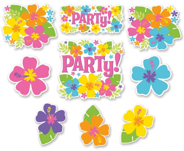 12 Luau Party Wandbilder