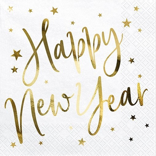 20 VIP New Year Servietten 33cm