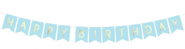 DIY Cheerful Birthday Girlande blau 1,75m