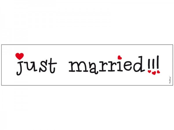 Just Married Nummernschild 11,5 x 50cm